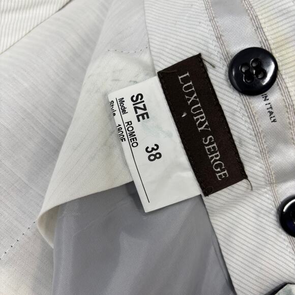 Santorelli Mens 38x27 Charcoal Gray Luxury Serge Made in Italy Dress Pants - Picture 4 of 8